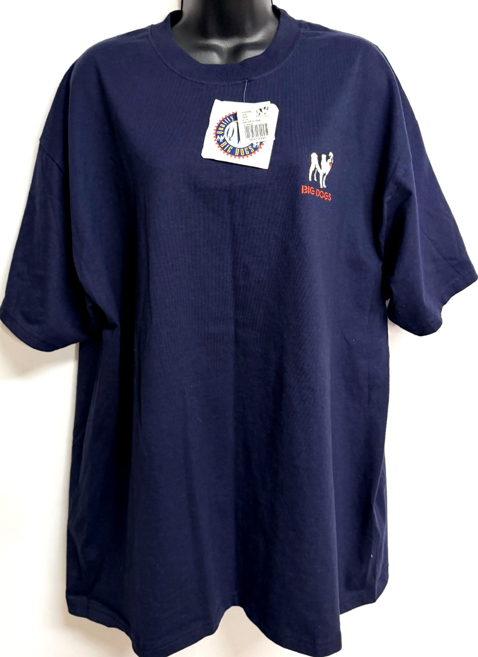 Vintage Big Dogs T-Shirt Men's XL Navy Blue Get 'Er Done Graphic Casual Tee NEW
